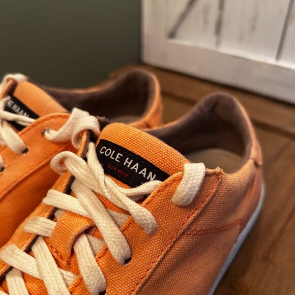 Cole Haan Womens Salmon Canvas Casual Shoes Sneakers Size 8B - Picture 3 of 9
